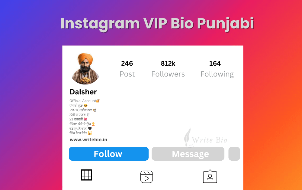 Instagram VIP Bio Punjabi