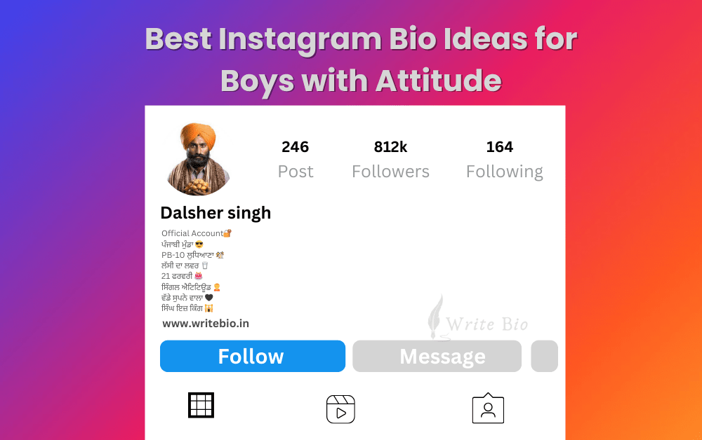 Best Instagram Bio Ideas for Boys with Attitude